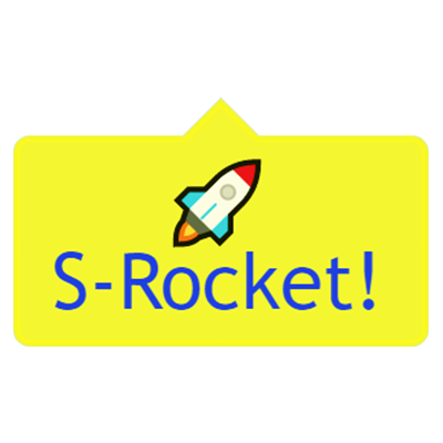 s rocket logo square